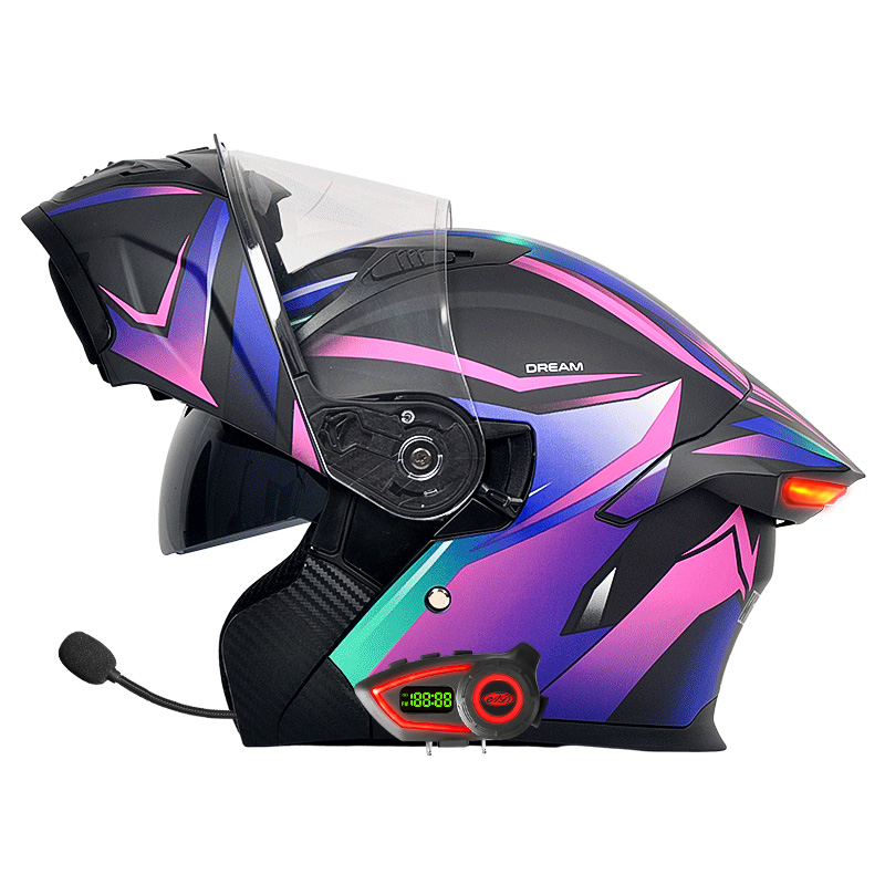 Caschi Moto DOT con Doppia Vis - Full Face Motorcycle Helmet With Bluetooth recensione e prezzo