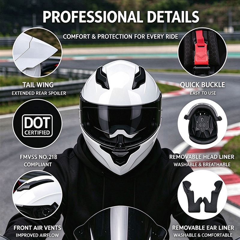 Casco Moto Racing con Doppia V - Dual Visor Motorcycle Racing Helmet recensione e prezzo