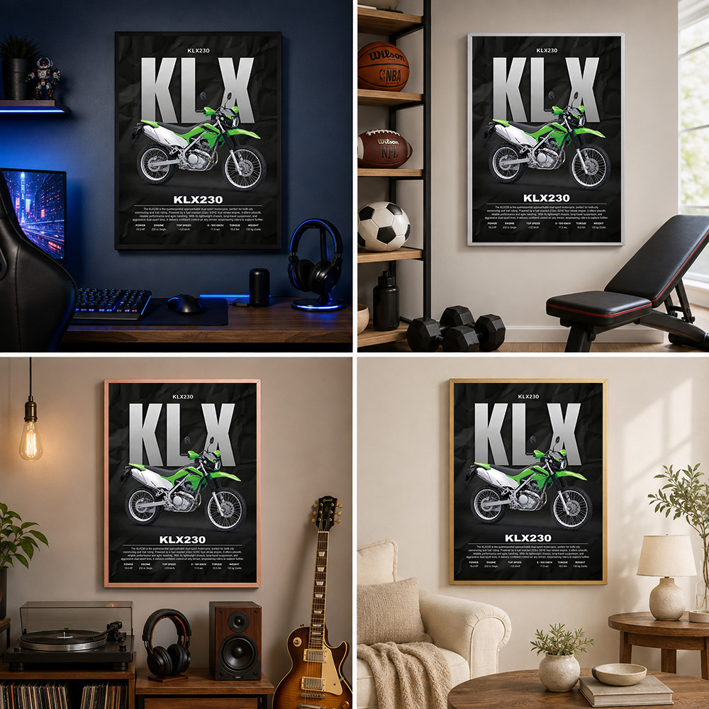 Poster in metallo con cornice  - Riding Gear recensione e prezzo